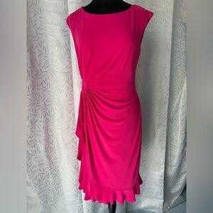 Dressbarn Pink Faux Wrap Dress